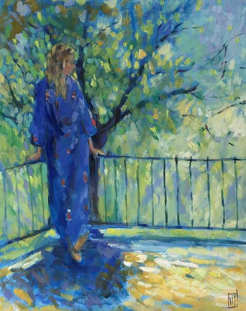 julie wende balcony on a spring day