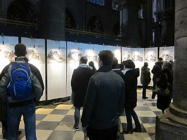 Exhibit of Andrew Tallon's research at Notre Dame de Paris