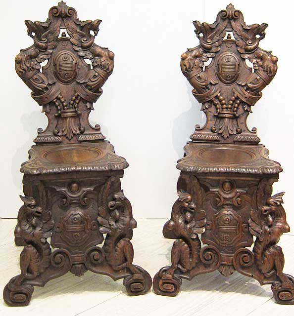 pair of french sgabelli