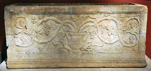 spiral motif roman sarcophagus