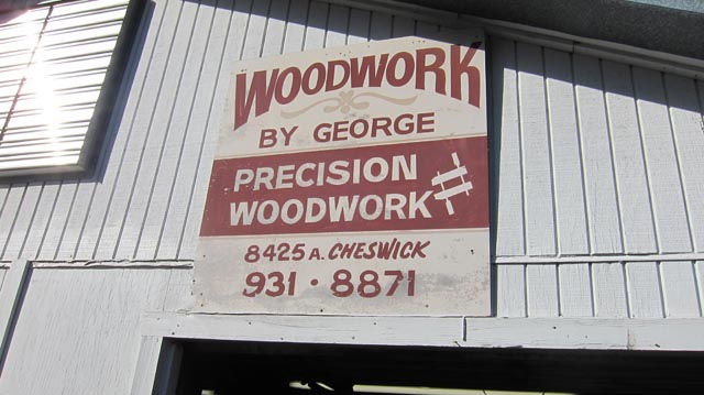Sign for Woodwork by George