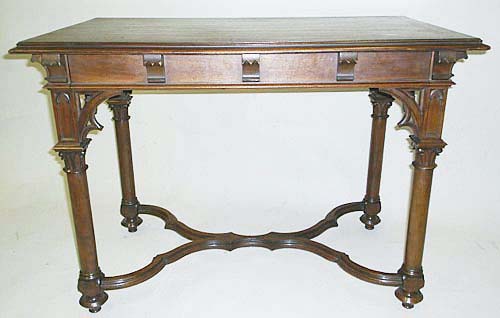 antique gothic revival writing table