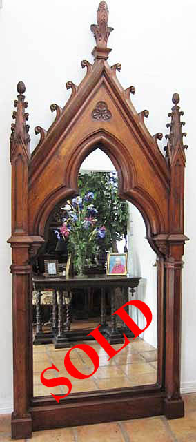 floor mirror from door frame gothic revival