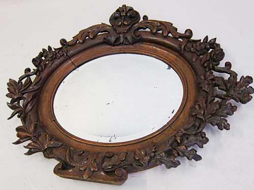 5144-oval-shaped antique mirror