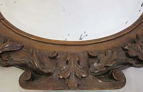 5144-base of oval antique mirror