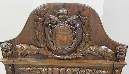 5172-papal coat-of-arms antique mirror france