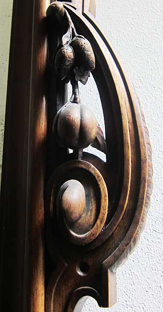 9227-chute de fruits on antique french mirror