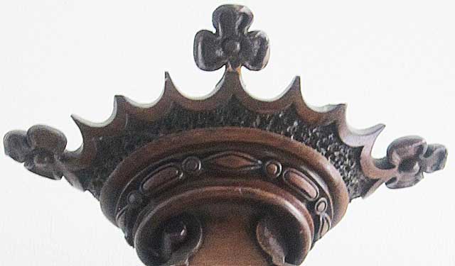 9227-crown on french antique mirror