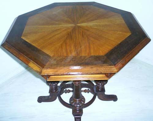 3223-french octagonal antique table