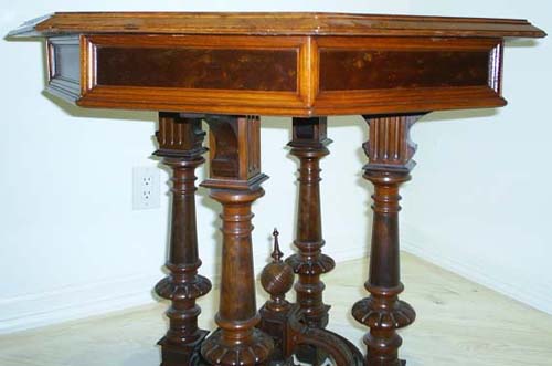 3223-side view of antique table