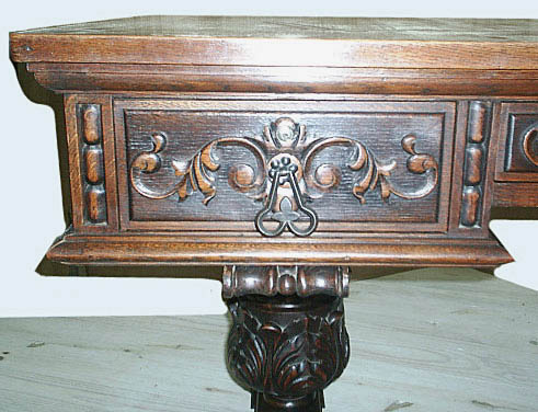 3303-left drawer with fleur-de-lis pull