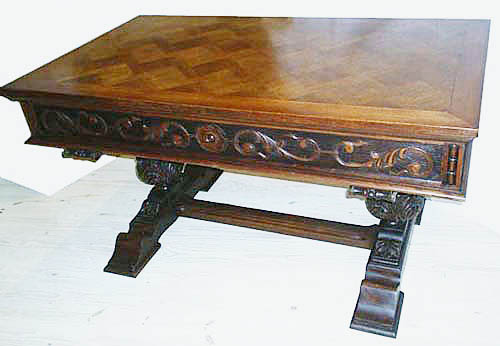 3303-parquet top antique desk