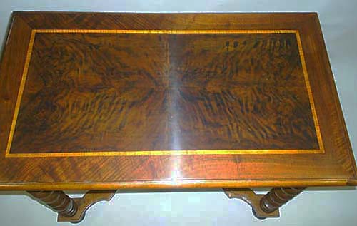 4104-inlaid top antique table