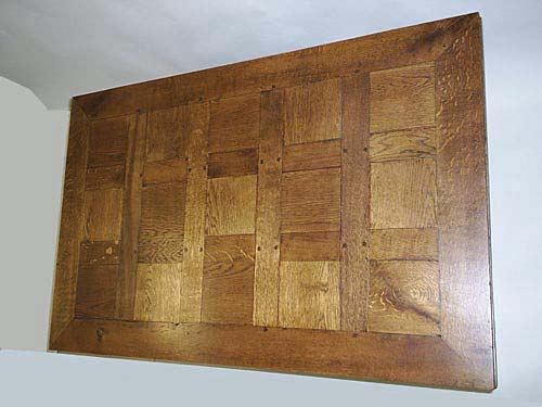 4112-parquet top antique table