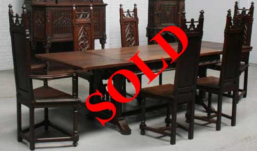 gothic-dining-table-and-six-chairs