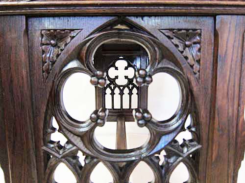 view of gothic table base