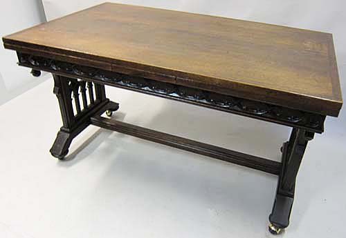 5112-french antique gothic dining table
