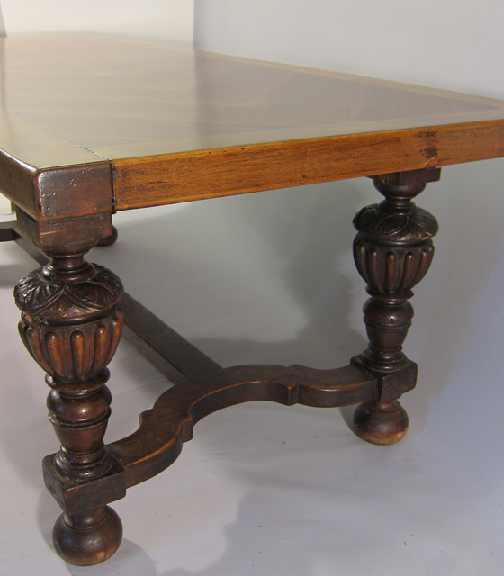 5126-side view french antique farm table