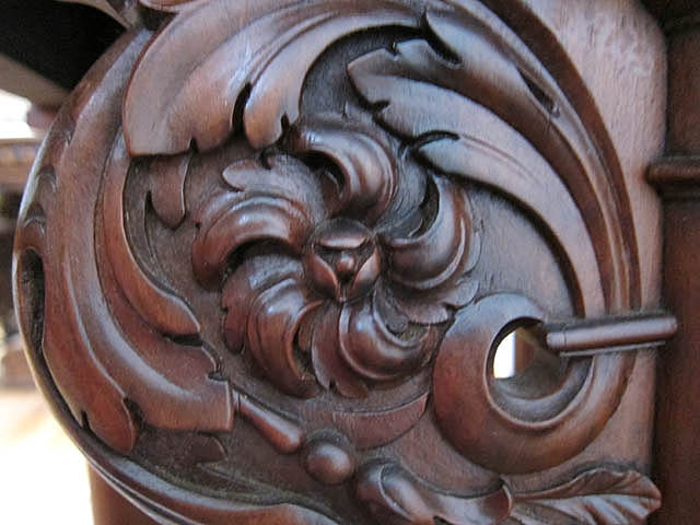 5130-carving detail library table