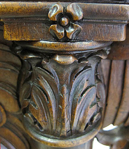 5181-column top antique library table