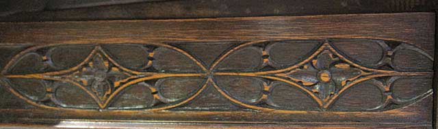 gothic frieze on dining table