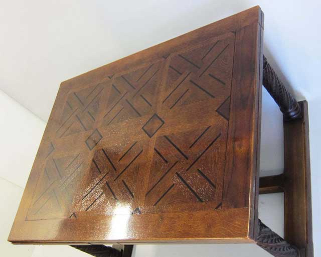 inlaid table top without extensions