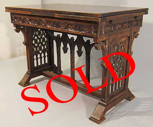 french gothic revival trestle table