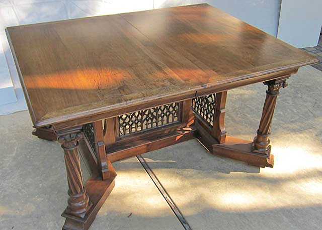 Gothic dining table without leaves